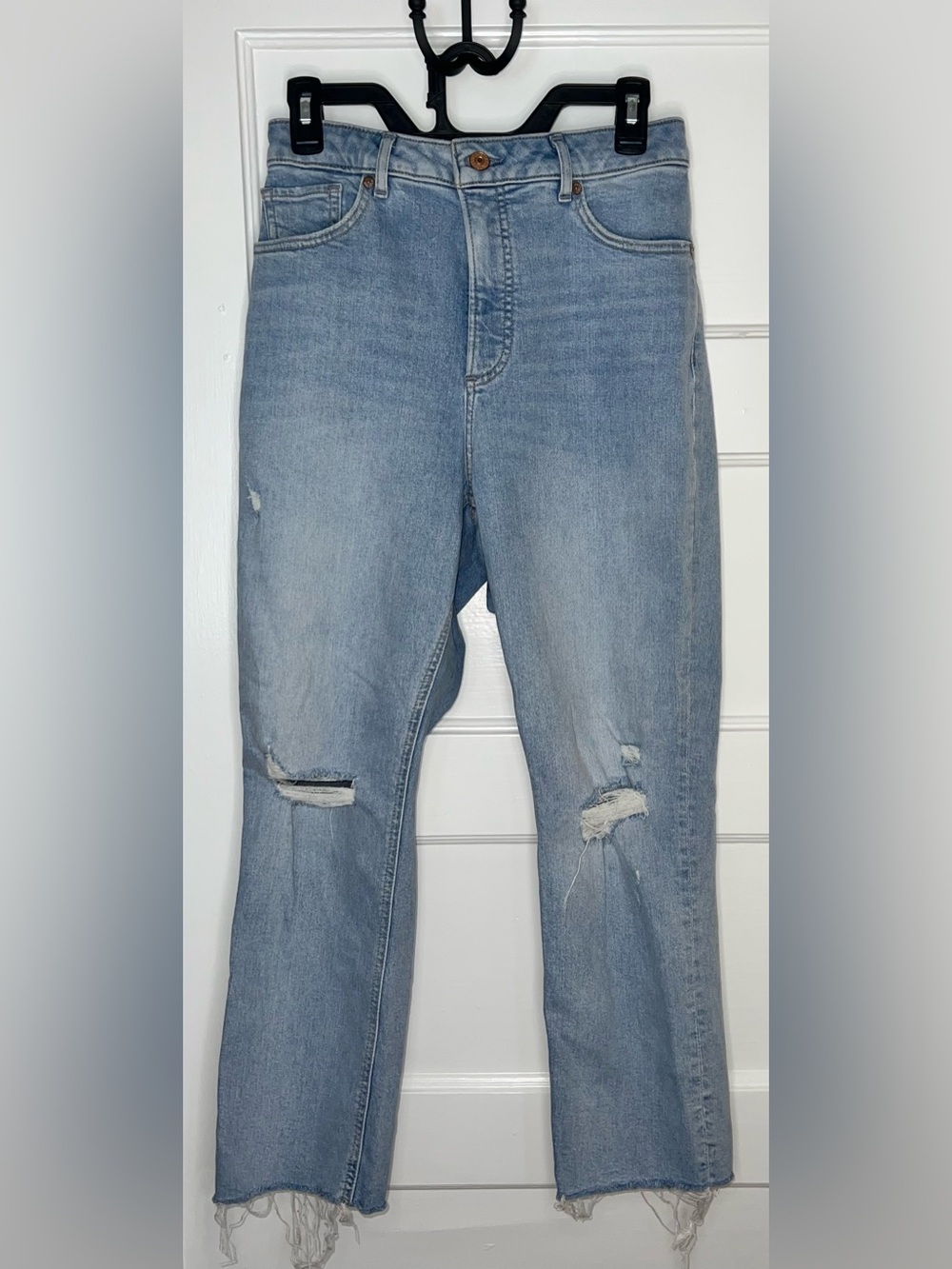 Women’s Sz 8 Express Curvy Mom Jeans Super High Rise Light Blue Wash